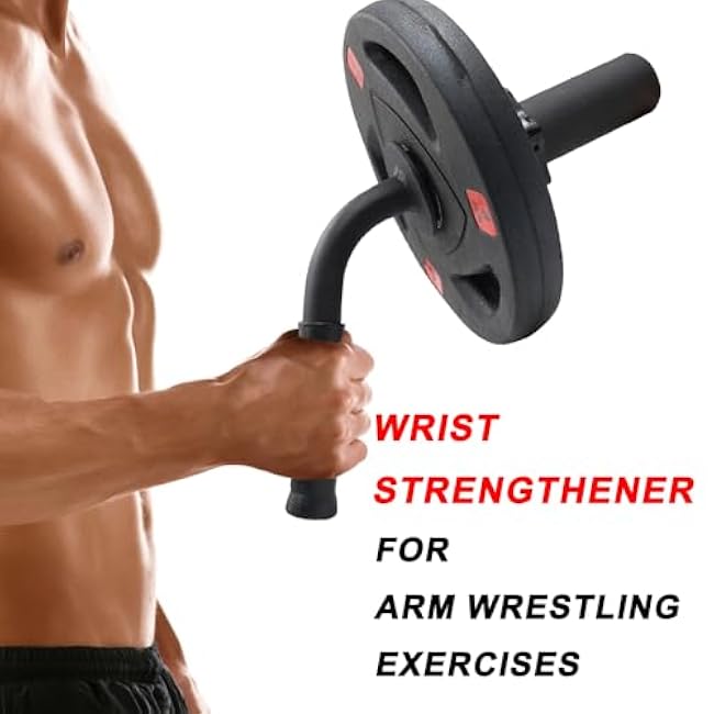 Wrist Strengthener Forearm Hammer Lever Bar for Arm Wrestling Exercises Fits 2 or 1 Plates Arm Grip Workout Strength Trainer Forearm Exerciser