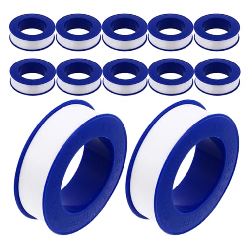 Homoyoyo 12 Rolls Thread Seal Tape for Leak Prevention High Temperature Resistance for Plumbing Shower and Pipe Sealing Easy to Use for Home and Industry Applications
