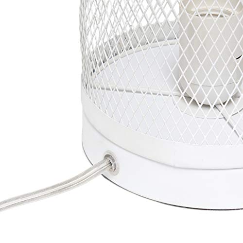 Lámpara de Mesa de Acero Cilíndrica Blanca miniatura 6