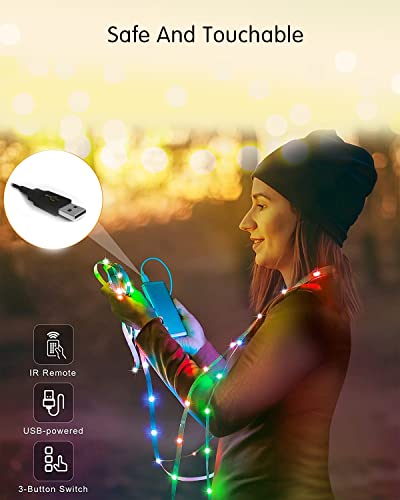 Keepsmile Usb Powered Rgb 15 Color Led Strip Lights With Remote Control For Bedroom, Party, Kitchen, Home Decoration,Led Step Lights 6.56Ft (Unable To Connect To App) #TOP6