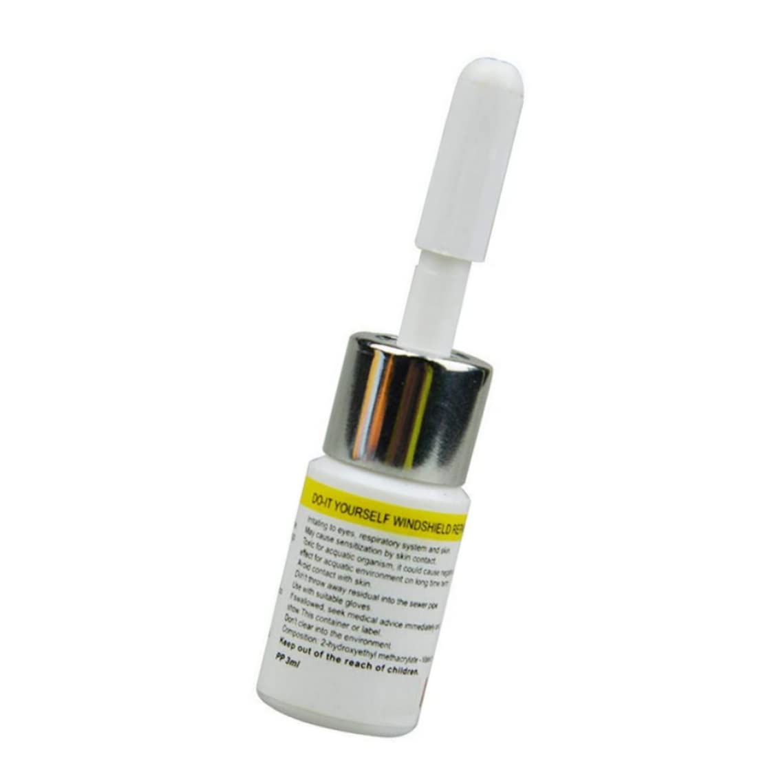 Fluido per la riparazione del vetro Colla per riparazione del parabrezza dell'auto Strumento correttore per vetro automatico Colla per del parabrezza da 3 ml