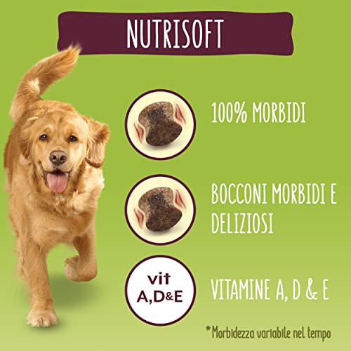 PURINA FRISKIES Nutri Soft 5 Versprechen Trockenfutter für Erwachsene Hunde mit Rind, 6 Beutel à 1,5 kg
