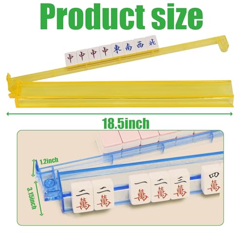 4 Pcs Mahjong Racks with Pushers Set Multi Color miniatura 3