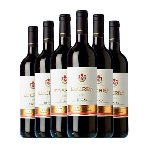 Bodegas Bilbaínas Ederra Tempranillo Rioja Crianza 75 cl Vino tinto (Caja de 6 Botellas de 75 cl)