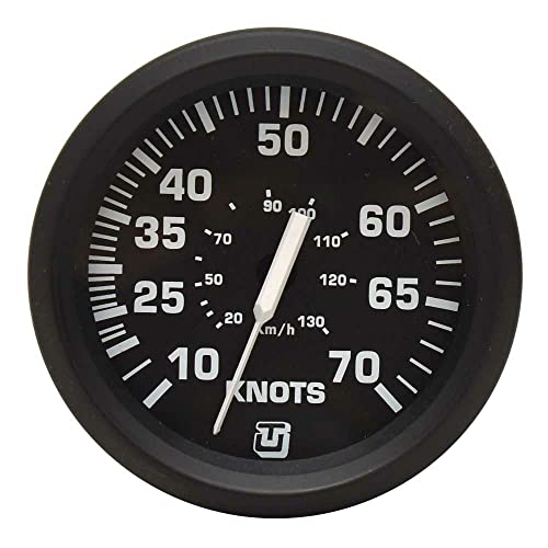 Faria Boat Speedometer Gauge SE9553B | Euro Black 70 Knots
