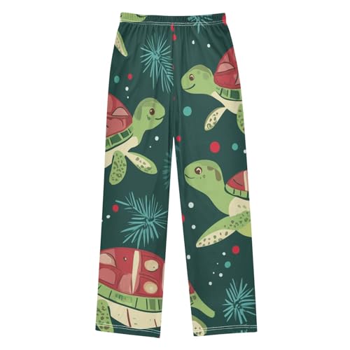 Turtle Spruce Branches Boys Long Pants Soft Trousers Elastic Waist Kids Lounge Bottoms with Pockets S-XL2