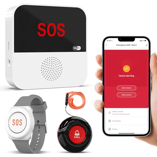ChunHee Senioren Notruf Armband Tuya Notrufknopf für Senioren WiFi Smart Notrufarmband für Senioren Alert System für ältere Patienten Behinderte,Kinder