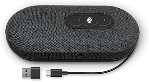 RayBit USB Speakerphone, Conference Computer Speakers with Microphone for Home Office Calls, 360 Degree Enhanced Voice Pickup, Noise Reduction, Echo Cancellation, Compatible with Zoom, Teams, Skype