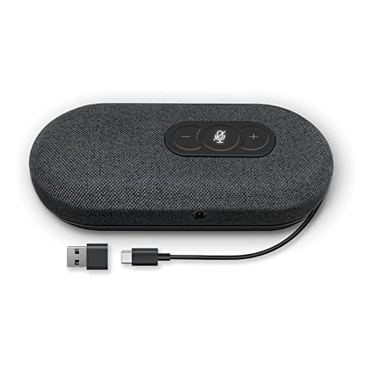 RayBit USB Speakerphone, Conference Computer Speakers with Microphone for Home Office Calls, 360 Degree Enhanced Voice Pickup, Noise Reduction, Echo Cancellation, Compatible with Zoom, Teams, Skype