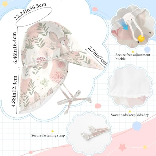 Light Red Rabbits Cute Cartoon Toddler Boy Girl Sun Hat Toddler Boy Water Hats Girl Sun Protection Adjustable Travel Essentials4