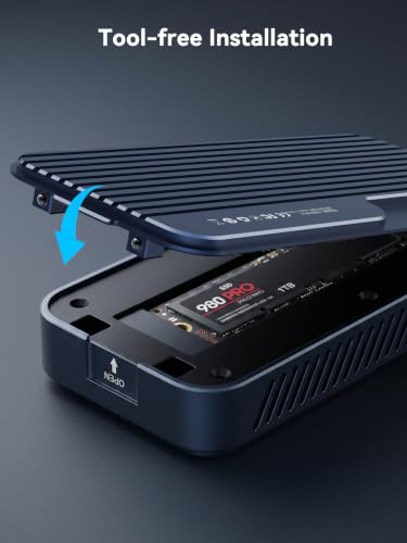 Image of ACASIS 80Gbps M.2 NVMe SSD Enclosure, with Cooling Fan, Compatible with USB4 V2.0, USB4 V1.0, USB3.2 /3.1 /3.0 (TB501 Pro) (Dark Gray)