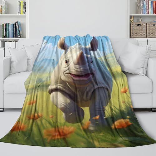 Plaid Happy Rhino lavable en machine, la solution anti-tache