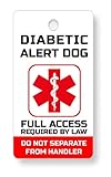 Just 4 Paws PVC Diabetic Alert Service Dog Key or Collar Tag for ADA Diabetic Alert Service Dog (Diabetic Alert DA21)