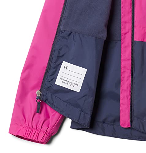 Columbia Youth Girls Rain-Zilla Jacket, Wild Fuchsia/Nocturnal, Medium #TOP2