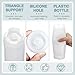 Didaey 4 Pcs Squeeze Bottles Refillable 20 oz, Inverted Plastic Tip Large Valve Dispenser Condiment Squeeze Bottle for Sauces Ketchup Sour Cream Self Sealing Syrup Dispenser for Restaurants (White)