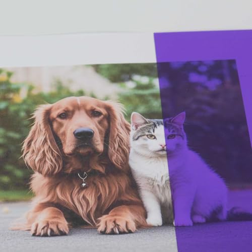 Image of A4 PVC Flexible Plastic Sheets, 10Pcs 0.3mm Thick A4 Size, Transparent DIY Crafts Film (Purple)