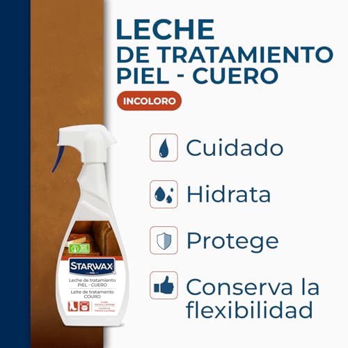 STARWAX - Leche para el Cuidado del Cuero - Limpia, hidrata y preserva - con lanolina - Spray 500ml - Sin aclarado -Práctico y fácil de usar - imagen 2