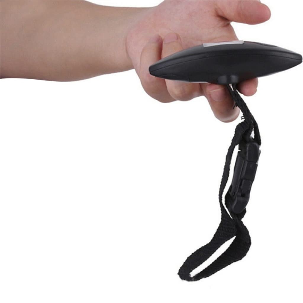 JFDBGU Digital Electronic Luggage Scale Portable Suitcase Scale Handled Travel Bag Weighting Fish Hook Hanging Scale(White)