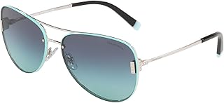 Tiffany & Co TF3066 - 60019S Sunglasses SILVER w/ AZURE GRADIENT BLUE Lens 62mm