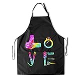 Funny Hairdressing Apron - Hairdresser Hairstylist Love Tie Dye Cooking Kitchen Chef Apron Unisex...