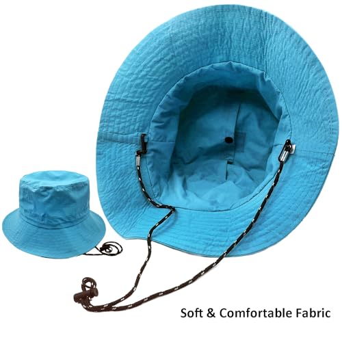 Image of woogwin Waterproof Bucket Rain Hat with Chin Strap Quick Dry Packable Boonie Sun Hat Safari Hat UV Protection
