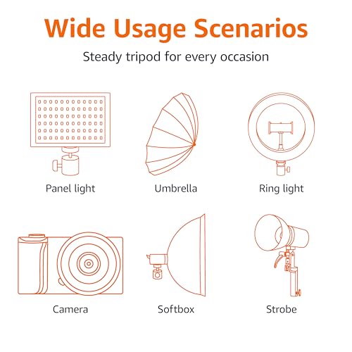 image for Amazon Basics Aluminum Light Photography Tripod Stand with Case - Pack