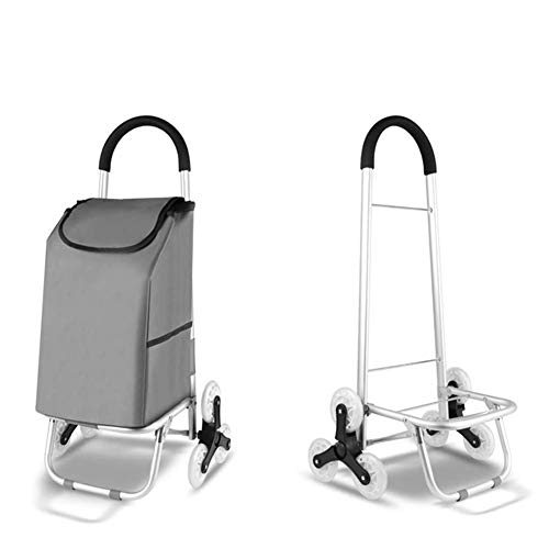 Alte Person Einkaufswagen ,Ladewagen Kleiner Einkaufswagen Zuhause Klappwagen Trolley Autoanhänger Alter Mann Kletterbau Trolley Tragbarer Einkaufswagen,Braun multifunktional – Bild 5