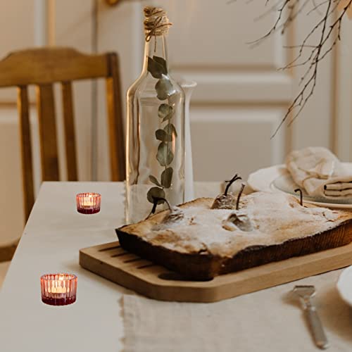 Voho Rose Gold Tealight Candle Holder Set Of 12, Vintage Tea Lights Candle Holder Bulk For Wedding Party Home Decor, Glass Candle Holders For Table Centerpiece(2'' X 1.4'' W/H) #TOP4