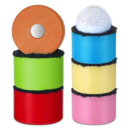 Zhehao 6 Pcs Magnetic 3D Printed Golf Ball Washer Golf Cleaner Tool for Cleaning Ball Suitable Accessories Ideal for Club Courses Pros (Colorful)