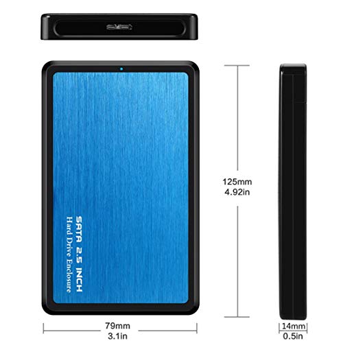 Caja externa USB 3.0 para disco duro 2.5" SATA aluminio y ABS miniatura 7