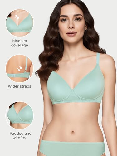 Image of Enamor A039 Perfect Coverage Cotton Plus Size T-Shirt Bra for Women- Padded and Wirefree