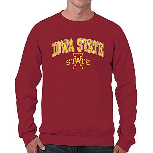 Image of NCAA College Sweatshirt Fleece Crewneck Pullover for Men and Women | Officially licensed NCAA college gameday crewneck pullover - 9 oz fleece lined sweatshirt with arch and logo design