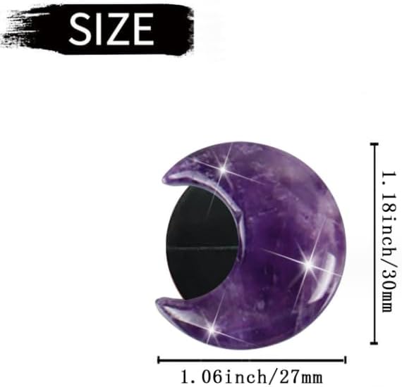 Miniatura 2 de 4 clips de ventilación de aire de luna de cristal para automóvil, clip decorativo de salida de aire acondicionado para automóvil, accesorios de