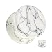 SoScene White Howlite Organic Stone Ear Plugs Gauges Sold in Pairs