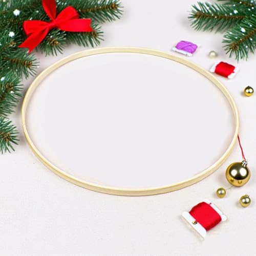 10 Stück Holzringe zum Basteln, 7.3cm Bambus Floral Hoop, Traumfänger Ringe Bambus, Holzringe Makramee Ringe, Bastelringe Holz für DIY Traumfänger, Hochzeitskranz Dekor, Handwerk
