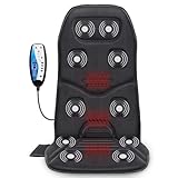 COMFIER Back Massager with Heat, Massage Chair with 10 Vibration Motors, Seat Warmer for Lower Back and Lumbar, Massage Chair for Home Office Use, Gifts for Men Women