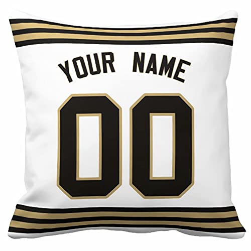 Image of ANTKING New Orleans Throw Pillow with Custom Name and Number Personalized Gift for Men Women Boys