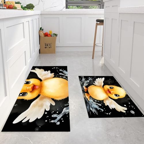 Tapis de cuisine antidérapant noir pour protéger le sol devant l'évier - 4