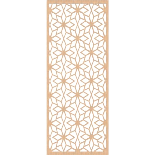 Image of 25 3 /8 inchW x 64 3 /8 inchH x 1 /4 inchT Lake Decorative Fretwork Wood Wall Panels, Hickory