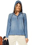 cecil bluse tunika Cecil Jeansbluse mit Kapuze und Tunnelzug