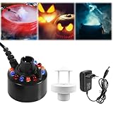 WIYETY Nebulizador ultrasónico: 12 LED máquina de niebla por ultrasonidos, calabaza de