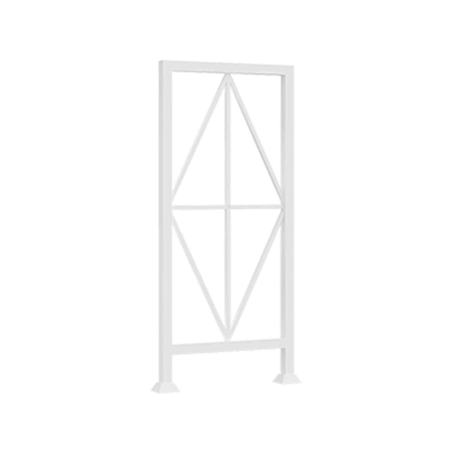Balustrade d'escalier en métal blanc au design épuré pour aménagement haut de gamme