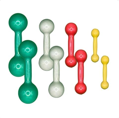 Kit de Halteres Revestidos - Pares de 3kg, 2kg, 1kg e 500g