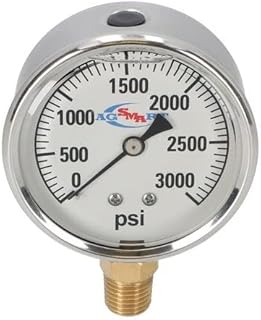 Liquid Filled Stainless Steel Gauge 2-1/2