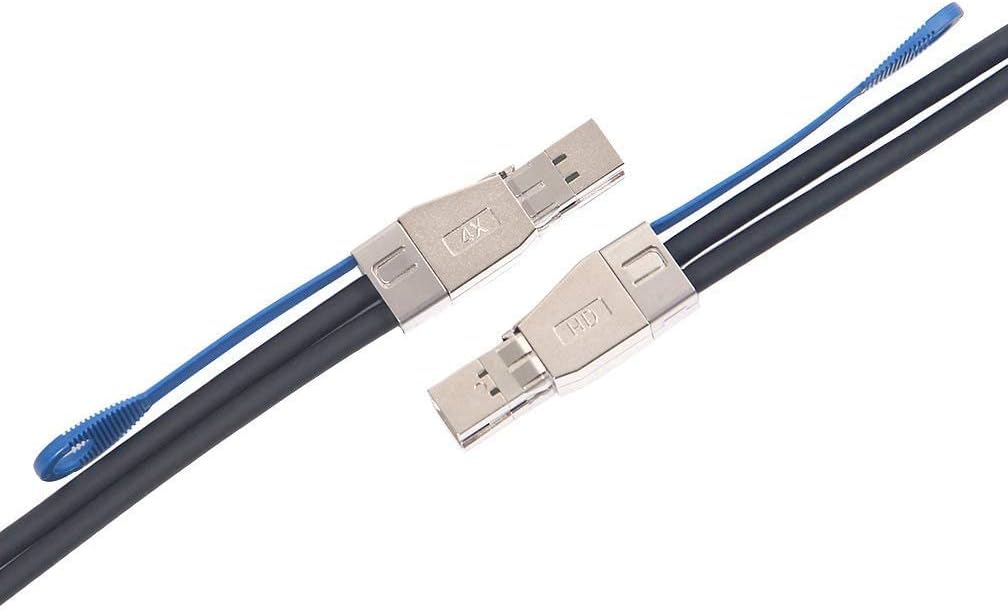 12G External PCI-E SAS/SATA HBA RAID Controller Card and SFF-8644 to SFF-8644 (SAS 3.0) Cable