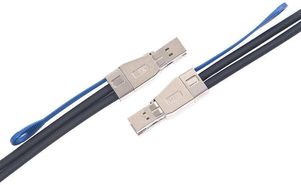 ipolex 12G External Mini SAS HD SFF-8644 to SFF-8644 Cable for Server, Raid Card & PCI Express Controller, 3-m(10ft)