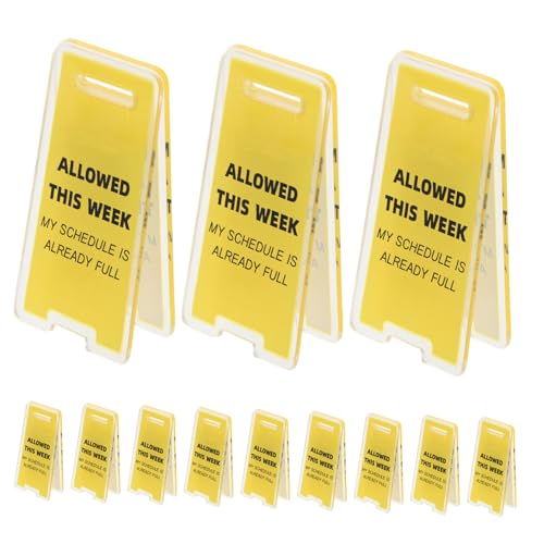 DOITOOL 12個入り卓上クリップスタンド ユニークなメックリップ 安定したノートホルダー 多用途なデスクアクセサリー かわいい警告サイン付