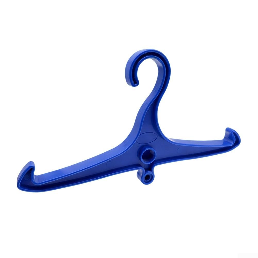 Honseadek Percha para traje de buceo con regulador de rosca DIN, estante resistente para almacenamiento de manguera de traje seco (azul)