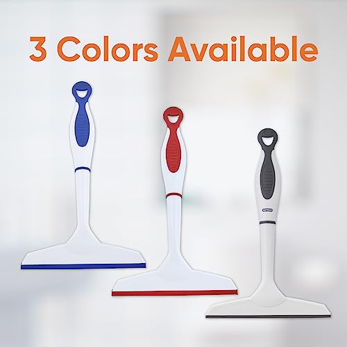Image of Superio Rubber Squeegee, 2 Pack, Streak Free All Purpose Window Squeegee, Comfort Grip Handle and Hanging Hook (Grey, 6 Inch- 2 Pack)