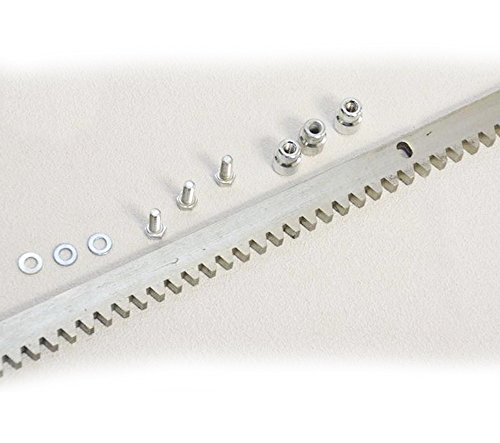 Crémaillère en acier galvanisé pour portail coulissant avec raccords, 1 m